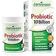 Jamieson Probiotics 10 Billion - Daily Probiotic Supplement for Digestion, Restore Gut Health, and Immune System Support - Probiotics for Women and Men (60 Count).