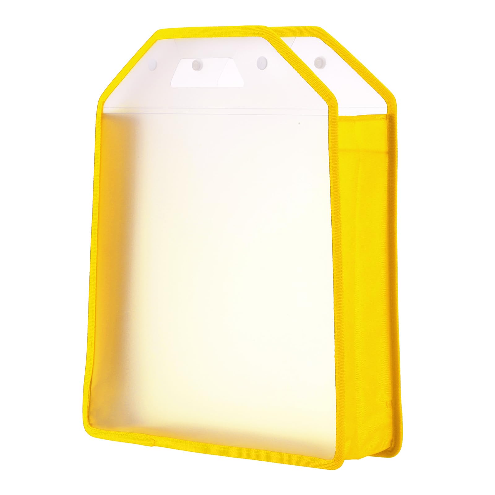 PATIKIL Scrapbook Paper Storage Organizer, Inclined Scrapbook Organizer for 12x12 Sheet Paper Vinyl Storage with Handle for Scrapbook File Vinyl Paper Card Stock, Yellow