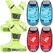 JQP Sports 2 Running Vest and LED Safety Light Sets (4-Pack with Clip and 3 Bonuses), Waterproof Running Light and Reflective Vest, Suitable for Jogging, Cycling, Biking, Dog Walking, Strobe Light