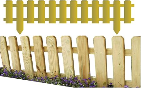 Gartenpirat Steckzaun Fur Beetbegrenzung 1 2 M Gartenzaun 30 Cm Hoch Aus Holz Amazon De Garten