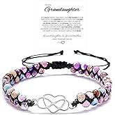 BTZY for Granddaughter for You are Always in Mine Beads“ Bracelet, Natural Emperor Jasper Stone Beaded Wrap Bracelet Duoble Layer for Mind Peace,Bracelet for Granddaughter