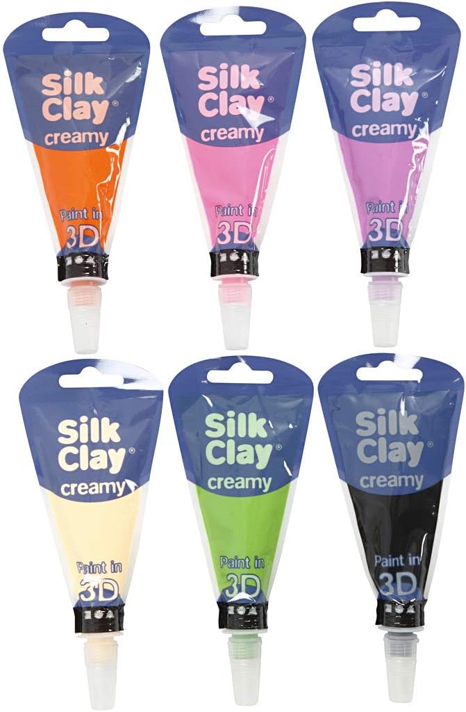 Set of Silk Clay® Creamy, asstd. colours, 6x35ml
