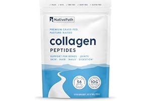 NativePath Collagen Peptides Protein - Hydrolyzed Type 1 & 3 Collagen Powder for Skin, Hair, Nails - Collagen Powder for Skin - 19.8 oz (56 Servings)