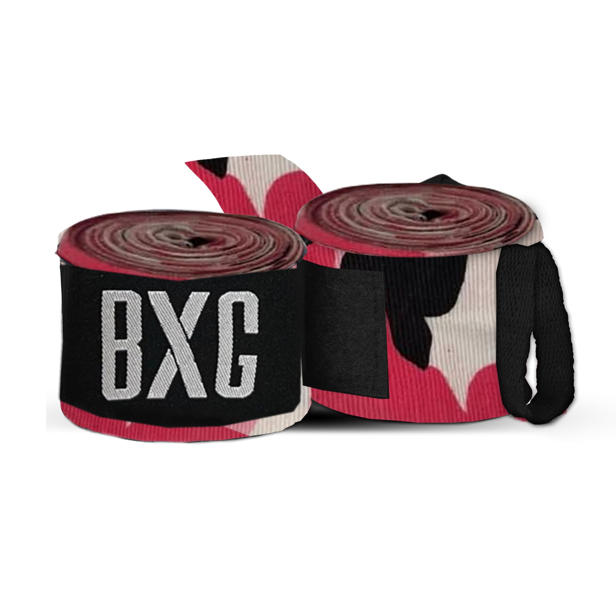 BXG Pink Camo Boxing Bandages - Boxing Hand Wraps for Men - Premium Elasticated Bandage Wrists Support, Ideal for Boxing, Muay Thai and MMA - Durable Hand Wraps