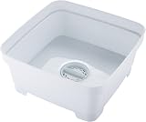 Minky 11L Washing Up Bowl with Plug & Strainer Speckled White UK Made