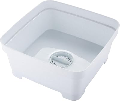 Minky 11L Washing Up Bowl with Plug & Strainer Speckled White UK Made