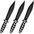 Dispatch Stainless Steel Throwing Knives Set of 3 with Nylon Sheath Well Balanced Kunai Throwing Knife for Recreation and Competition