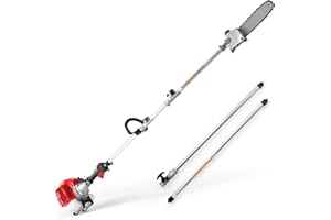 COOCHEER Pole Saws Gas Powered - 58CC 2 Cycle 16 Foot Extendable Pole Saws for Tree Trimming Branch Cutting, Upgraded Gas Pole Saws 2023（US Stocks)