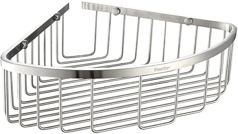 Amazon Finether コーナーラック 浴室ラック バスラック 壁掛け式 ステンレス製 お風呂収納 洗面台収納 水切りかご センス型 浴室用ラック ホーム キッチン オンライン通販