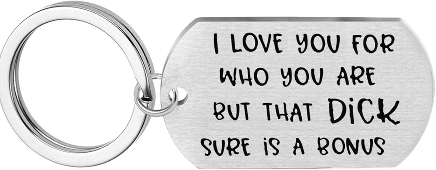 Husband Hubby Boyfriend Gift Keychain Couple Gag Gifts I Love You For 