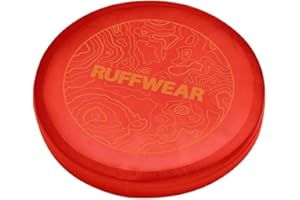 Ruffwear, Camp Flyer Dog Frisbee, Lightweight 8.7 in Flexible Flying Disc Dog Toy for Land Fetch, Soft on Teeth, Durable/High‑Visibility, Waterproof Finish, Doubles as Bowl, Red Sumac
