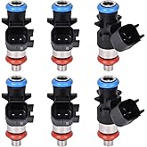 Set of 6 Fuel Injectors 0280158233 4 Holes Fit for 2011-2017 Chrysler 200 300 Dodge Avenger Challenger Charger Ram 1500/2500/