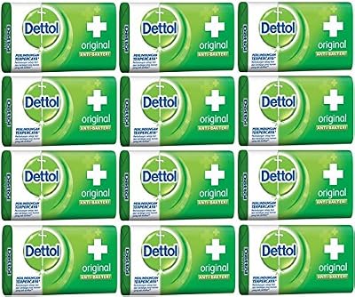 Dettol 12 x 65g Original Antibacterial Personal Protect Soap Bars