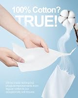 Smile & Smile Purcotton Disposable Face Towel 100% Cotton 300 Ct 20x20 cm view 3