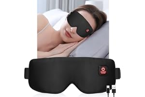 BETIDOM Heated Eye Mask Cordless for Dry Eyes, USB Eyes Heating Pad, Rechargeable, Real Silk, Sleep Mask for Men Women, Warm Eye Compress for Relief Stye, Blepharitis, Chalazion, Eye Fatigue or MGD