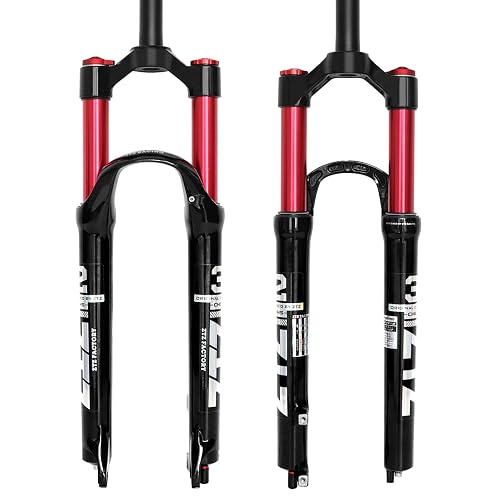 Ztz Racing Forks ZTZ 26/27.5/29 inch MTB Dual Air Suspension Fork, 1 1/8 Straight Tube ...