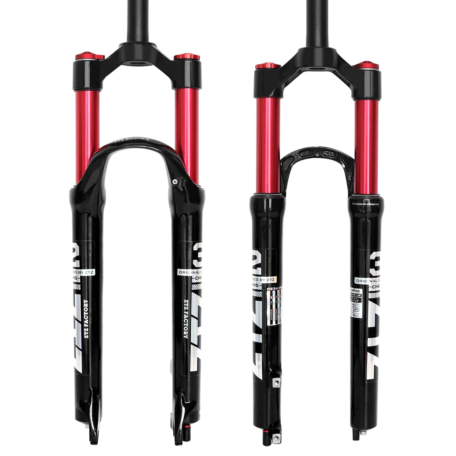 26''/27.5/''29'' MTB Bike Suspension Fork 120mm Travel Double Air Chamber Fork Bicycle Shock Absorber Air Fork QR 9 * 120mm + ABS Adjustment for MTB,Road, City,XC