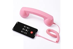 Retro Phone Handset for iPhone & Android, Cell Phone Receiver with Microphone & Speaker, Vintage Old School Telephone Handset