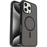 OtterBox Symmetry Series Soft Touch for MagSafe for iPhone 15 Pro - Sleek Rubber Design, Smooth Finish, and Protective Screen Lip - Non-Retail Packaging Dark Echo (Black)