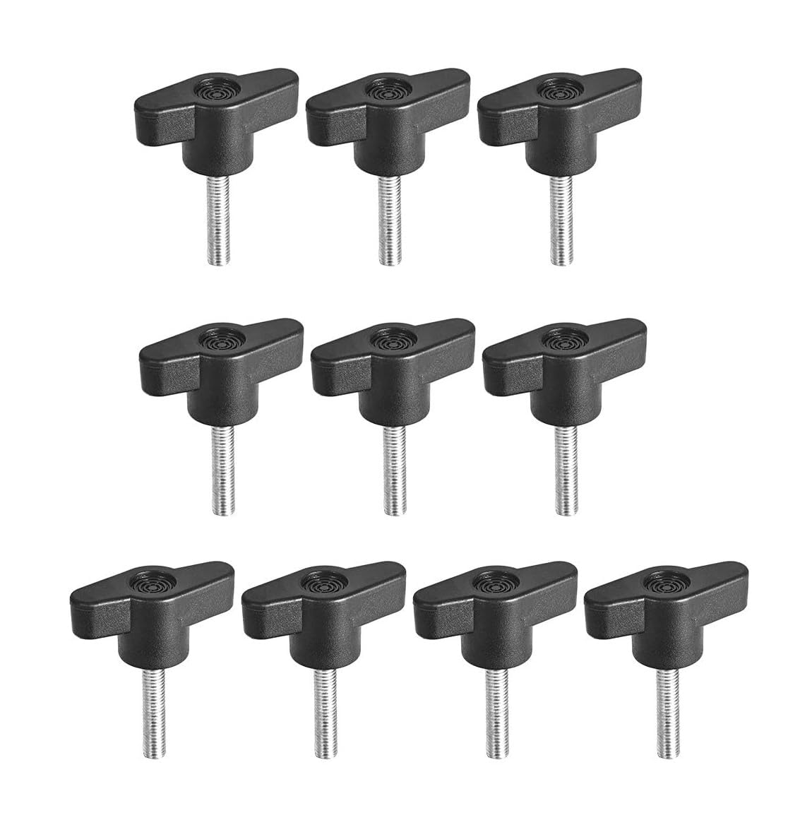 Boxonly Clamping Knob Handle for Lathes Mechanical Equipment Instruments and Industrial Equipment Screw Knobs Handle Threaded T-Shape M6 x 20mm 10pcs