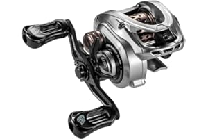 DOVIELLO HICC50 Compact Baitcaster Fishing Reels - 4.7oz Ultra Smooth Finesse Casting with Magnetic Brake, 7.1:1/8.1:1 Ratio10+1 Double Shield Bearing Reels for Saltwater Freshwater with Dual spools