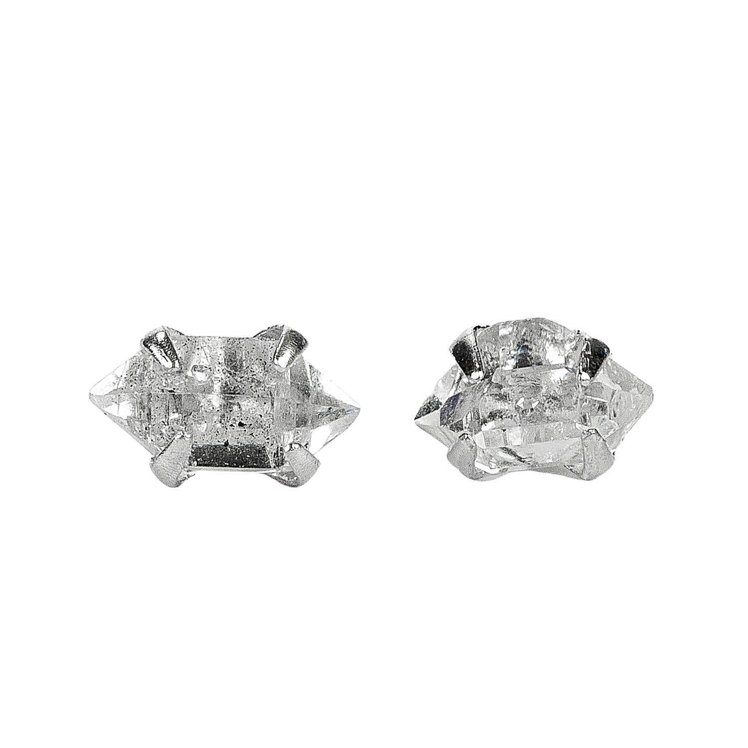 tiny diamond stud earrings flat back