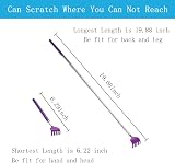 OWUDE Portable Extendable Back Scratcher Pack of 2 - Black & Purple view 4