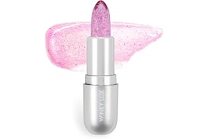 Winky Lux Glitter Confetti Balm, pH Color Changing Lipstick, Vegan & Cruelty Free Lip Balm, Hydrate & Plump, Sheer Pink Lipstick With Lavender Confetti