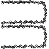 Oulisen 18 Inch Chainsaw Chain 3/8" LP Pitch, 050" Gauge, 62 Drive Links Fits Poulan, Kobalt, Echo, Ego, Greenworks and More- S62 (2 Chains)