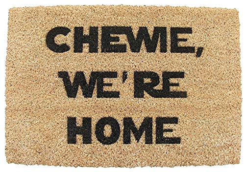 FastCraft STAR WARS INSPIRED CHEWIE WERE HOME WELCOME DOOR MAT 60x40 cm COIR DOORMAT INDOOR FLOOR WINTER ENTRANCE RUG NOVELTY PRESENT HOUSE WARMING GIFT