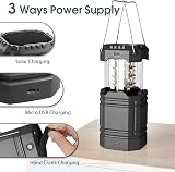 Mesqool Camping Lantern Rechargeable Solar USB Hand Crank Collapsible Light view 2