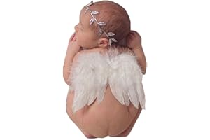 June Bloomy Baby Angel Feather Wings Photograph Props with Headband