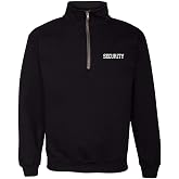 ALLNTRENDS Adult Zip Collar Sweatshirt Security Embroidered Guard Top Officer