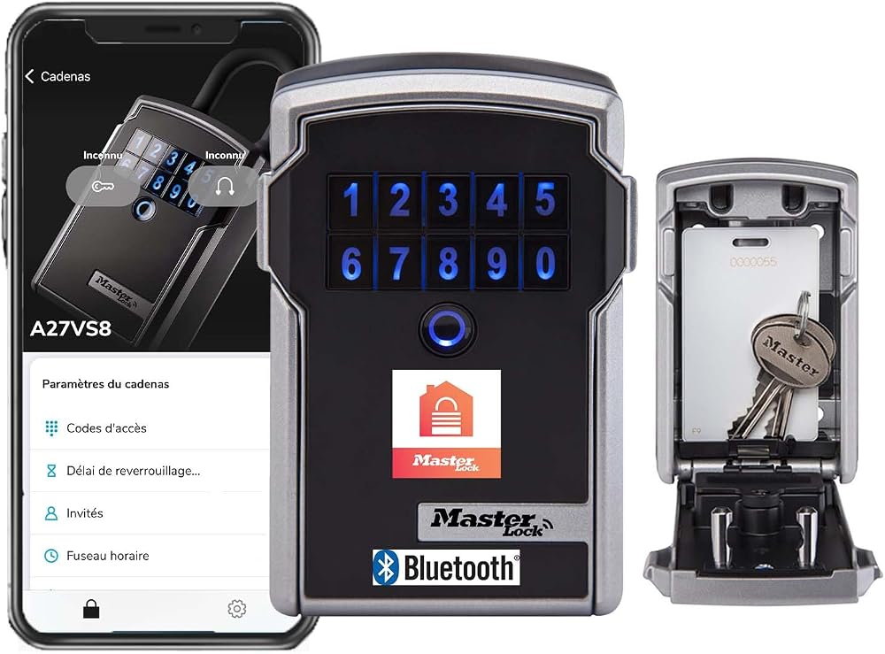 Master Lock Smart Connected Key Safe Wall Mount Bluetooth or Code