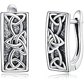 SHEAISRS Blue Evil Eye/Celtic/Owl/Moonstone/Paw Print/Cubic Zirconia Hoop Earrings for Women 925 Sterling Silver Women Earrings Jewelry