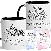 Vivulla68 Promoted to Grandparents Mug 2026 with Greeting Card – Christmas Pregnancy Announcement Gift for New Grandma and Grandpa – First Time Grandparents Coffee Cup, Grandma And Grandpa Mugs
