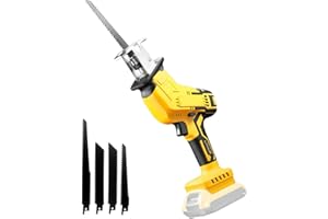 Cordless Reciprocating Saw for DEWALT 20V Max Battery, Brushless Motor Variable Speed 0-3500 SPM, Tool-free Blade Change, DEROLT Recipro Sawzall with 4 Saw Blades for Wood/Metal Cutting (Tool Only)