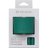 Stanley Quencher Boot and Straw Cover Cap | Anti-Slip Silicone Protector for Tumbler with Handle | Accessory Set for Stainless Steel Drinking Cup | BPA-Free