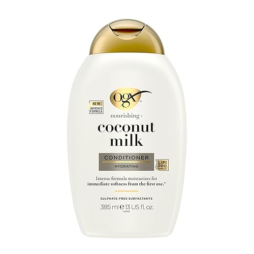 OGX Nourishing with Coconut Milk Hydrating Conditioner, Intensely Moisturizes for Immediate Softness from the First Use, Sulfate Free, 385ml