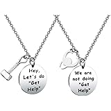 MAOFAED Friendship Gift Friendship Jewelry Best Friend Gift Gift for Friend Hey Let’s Do Get Help