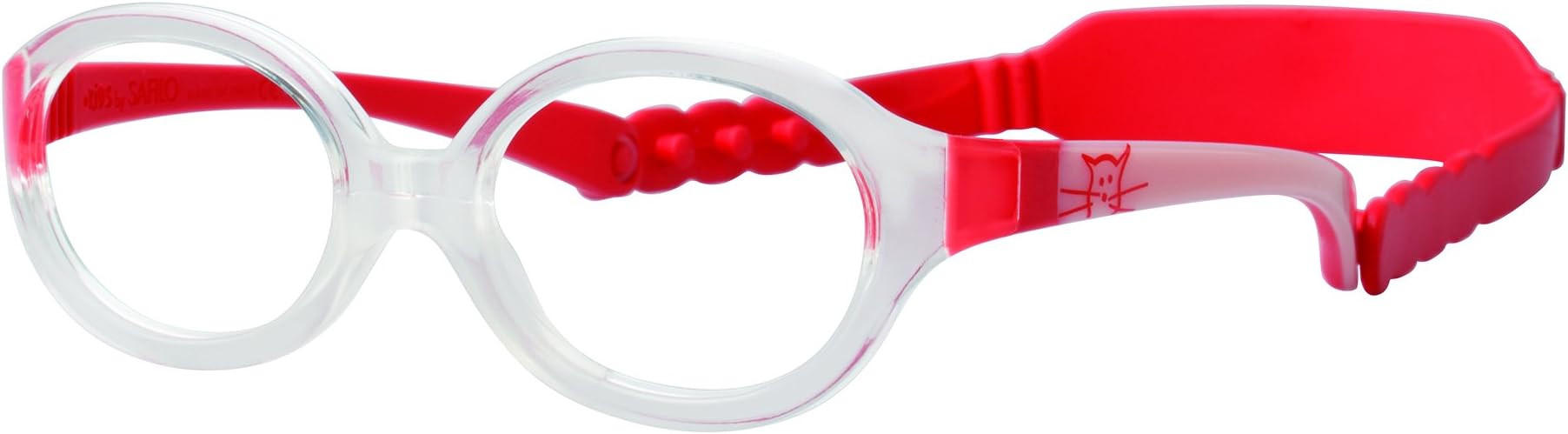Safilo Unisex Kids SA0001.017L Crystal Pink Red Oval 36 mm prescription Frames