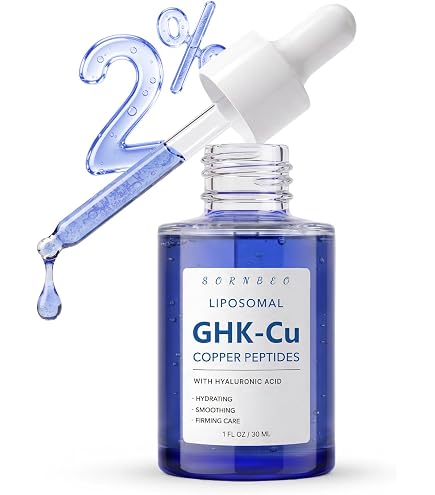 does ghk cu give you hollow cheeks APBM Copper Peptide Serum for Face | GHK-Cu + 3% Matrixyl 3000 | 1.01 Fl Oz even-toned complexion