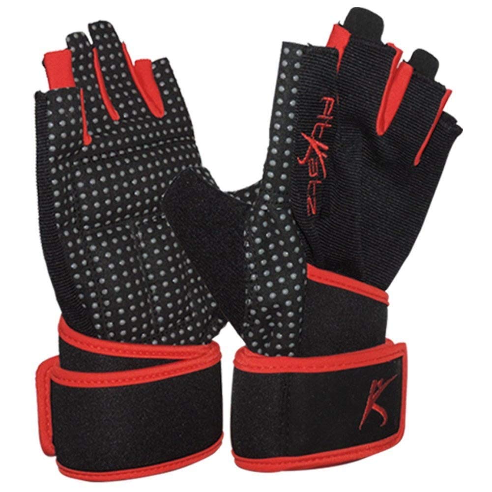 Fitkatz Premium Weight Lifting Gloves With 18 Wrist Wrap Support And Pull Up Tabs For Men And Women Great For Gym Workout Weightlifting Fitness And