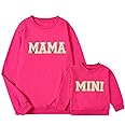 Winioder Mommy and Me Matching Outfits Letter Print Crewneck Pullover Sweatshirt Long Sleeve Shirt Tops Baby Clothes