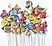 LeBeila Butterfly Stakes – Garden Yard Ornaments & Patio Décor Butterflies Waterproof Butterfly Decorations for Indoor/Outdoor Planter Flower Pot Bed, 72 pcs Christmas & Party Supplies Crafts (72)