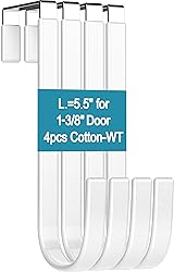 Over the Door Hooks 4 Pcs L=5.5" Fit 1 3/8" Door