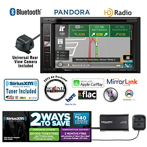 Pioneer In Dash Double Din AVIC-6200NEX Navigation DVD Receiver with 6.2