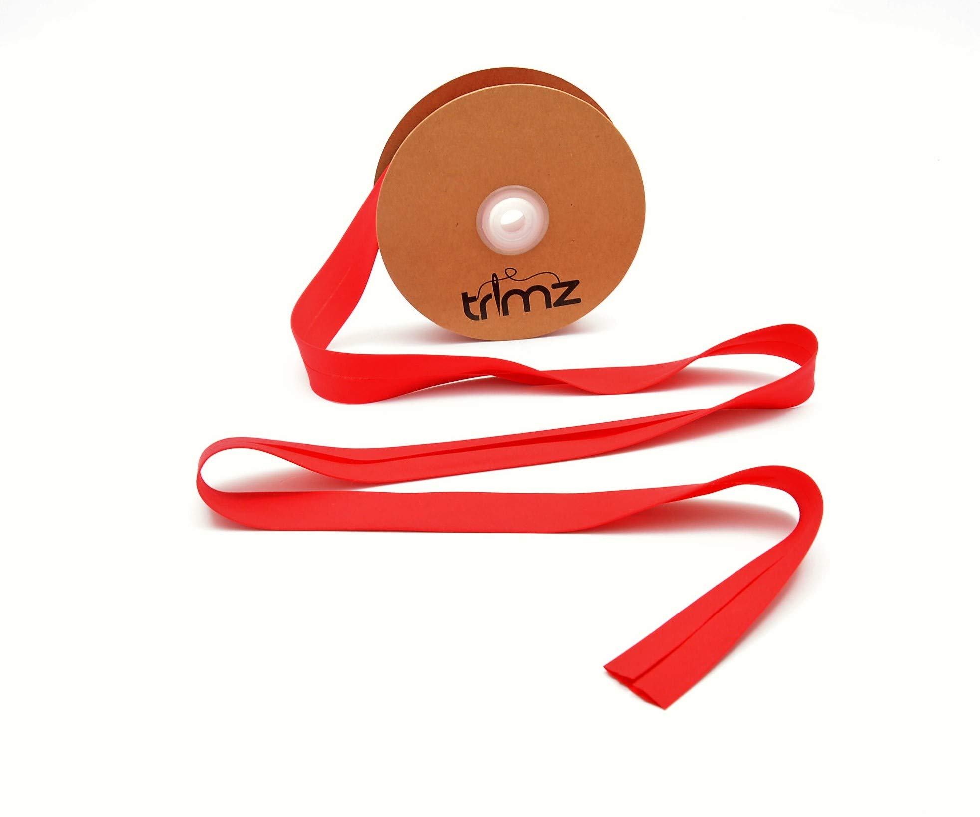Trimz Poly Cotton Bias Binding, Red, 25mm x 20m