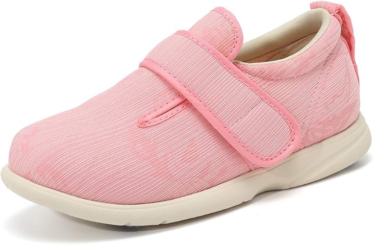 Amazon Zxcp 介護シューズ 軽量 快適 スニーカー レディース マジックテープ 高齢者シューズ 安全靴 外反母趾 通気性 柔軟性 中高齢者靴 ウォーキングシューズ 24 5cm ピンク スニーカー