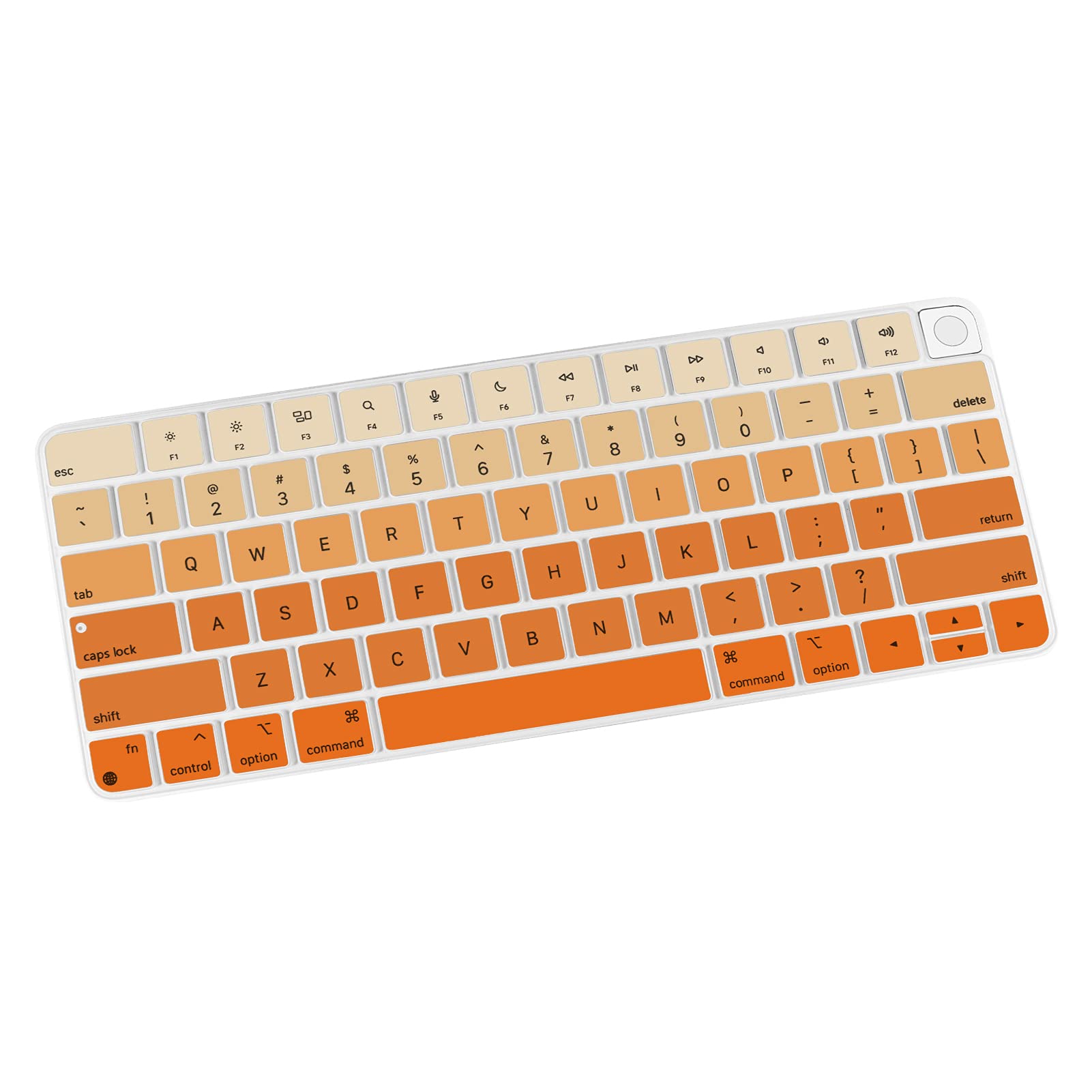 Photo 1 of Allinside Silicone Keyboard Cover for iMac Magic Keyboard A2449/A2450, Protective Skin for iMac 24" Wireless Keyboard Released in 2021, US Layout, Ombre Orange